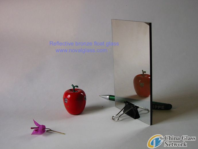 Bronze reflective float glass